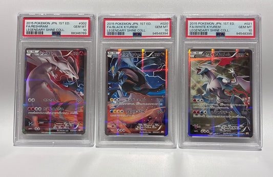 Pokémon Reshiram & White Kyurem & Black Kyurem CP2 Leg. Shine COLL. 1st ED.