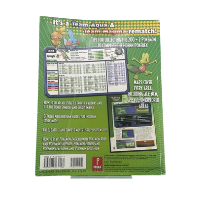Pokémon Emerald Version Official Strategy Guide NO POSTER
