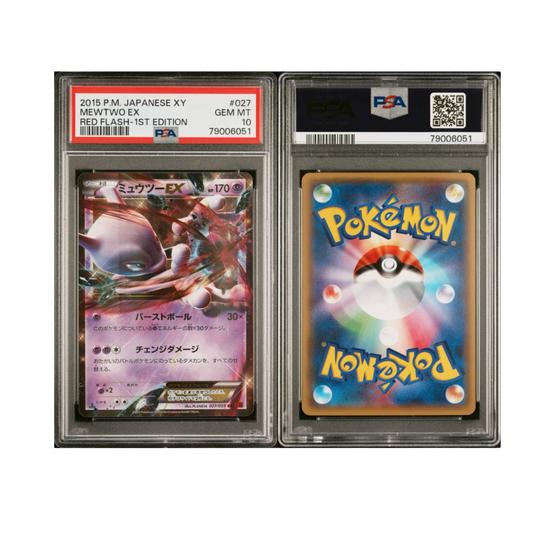2015 POKEMON JAPANESE XY RED FLASH #027 MEWTWO EX RED FLASH-1ST EDITION