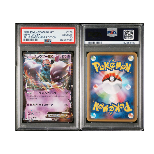 2015 POKEMON JAPANESE XY BLUE SHOCK #025 MEWTWO EX BLUE SHOCK-1ST EDITION
