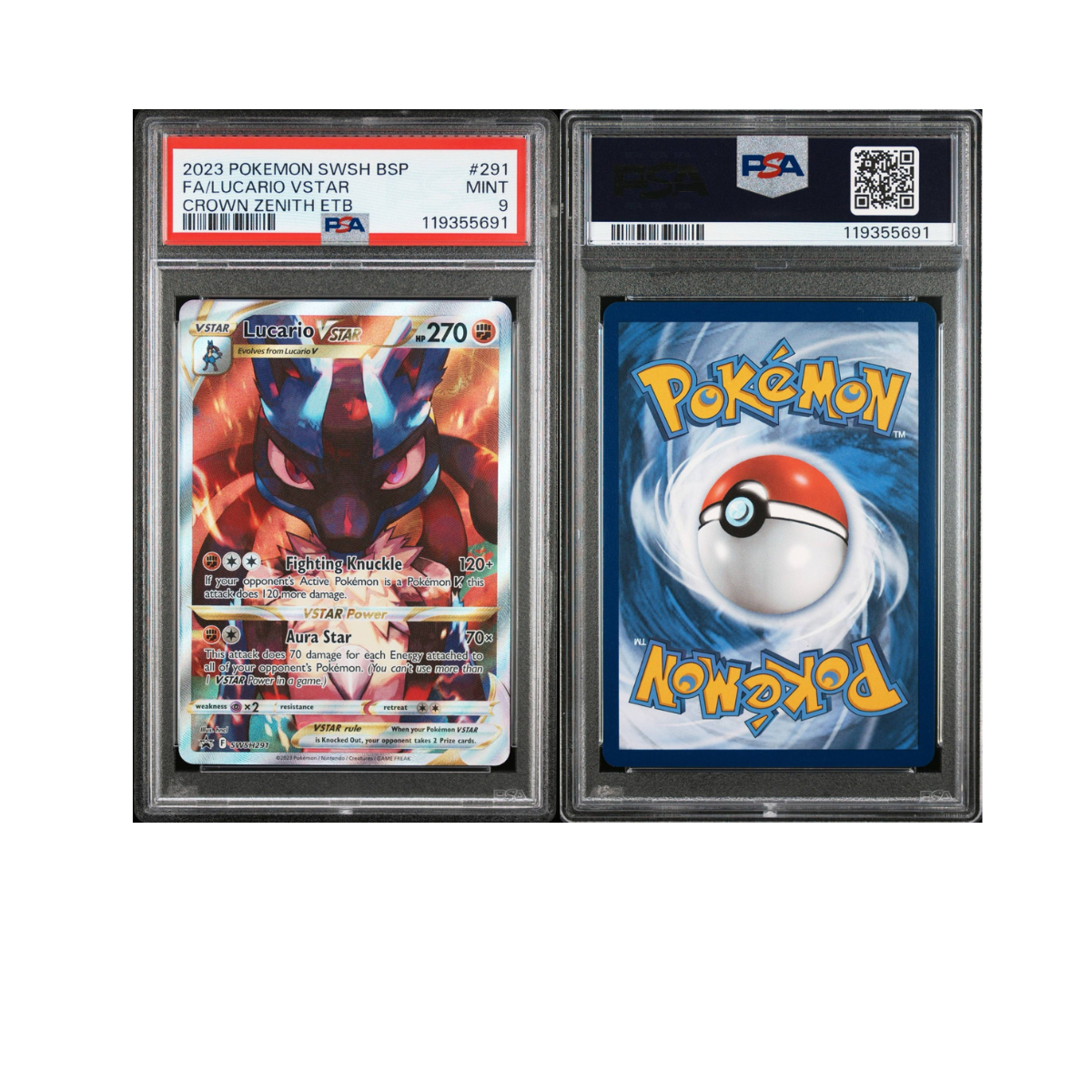 2023 POKEMON SWSH BLACK STAR PROMO #291 FA/LUCARIO VSTAR CROWN ZENITH ETB