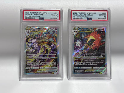 Pokémon Card Charizard 212/172 & Mewtwo 221/172 SAR VSTAR Universe